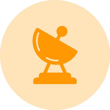 Uydu Tabağı web simgesi, basit vektör illüstrasyonu