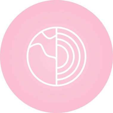 Jeoloji web simgesi vektör illüstrasyonu