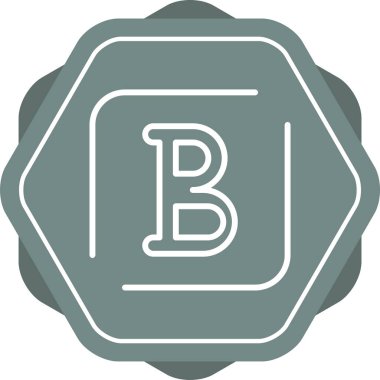 Kalın yazı tipi logo tasarım şablonu çizimi