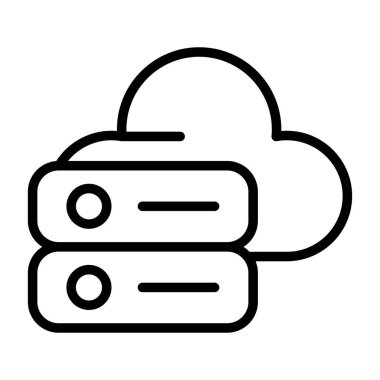 Dosya Sunucu simgesi, vektör illüstrasyonu 