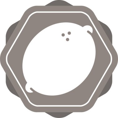 Limon Meyvesi simgesi, vektör illüstrasyonu