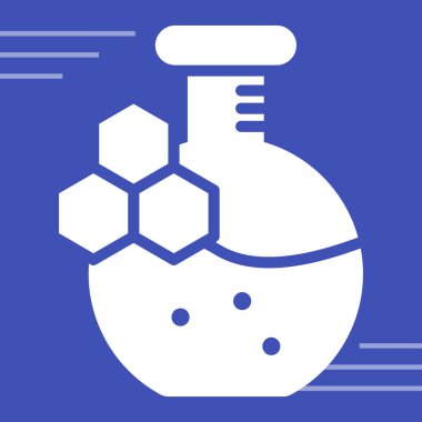 Kimya Set simgesi vektör illüstrasyonu 