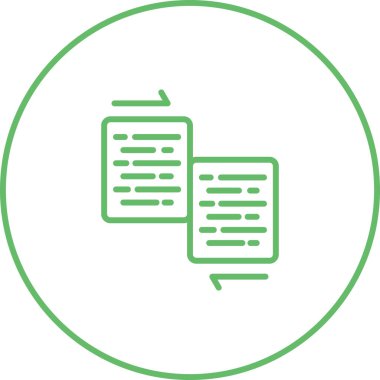 Belge Birleştirme simgesi, vektör illüstrasyonu basit tasarım