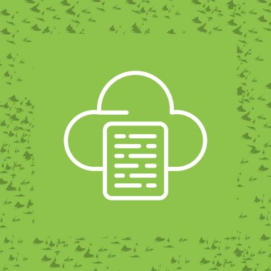 Bulut simgesi, vektör illüstrasyonu 