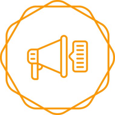 Hoparlör simgesi, web basit illüstrasyon. Pazarlama sembolü