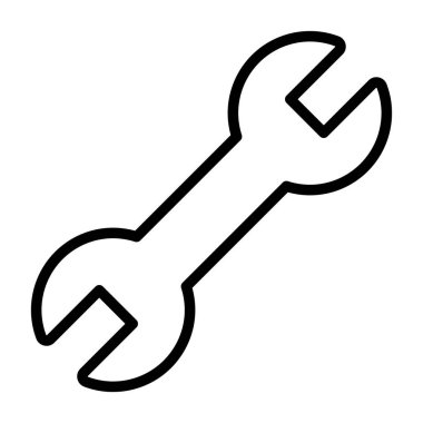 İngiliz anahtarı. Web simgesi basit illüstrasyon