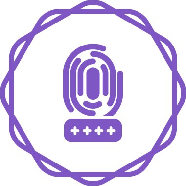 Biyometrik simgenin temel doğrusal çizimi