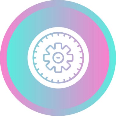 zaman yönetimi simgesi, vektör illüstrasyonu