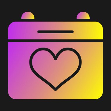 Takvim simgesi, vektör çizimi 