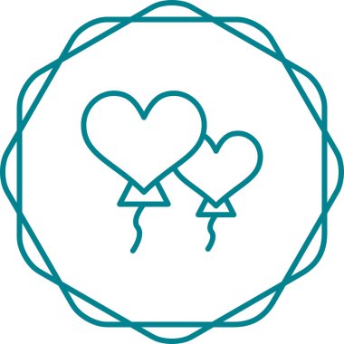 balonlar kalp şeklinde vektör illüstrasyonu 