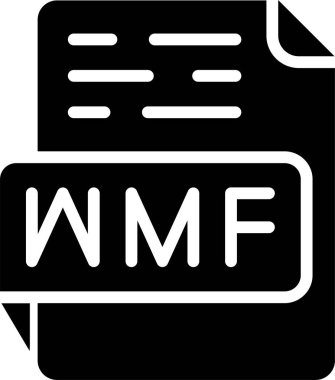 WMF dosya biçimi simgesi, vektör illüstrasyonu