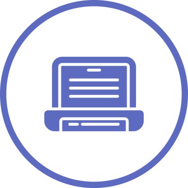 dizüstü bilgisayar simgesi, vektör illüstrasyonu basit tasarım