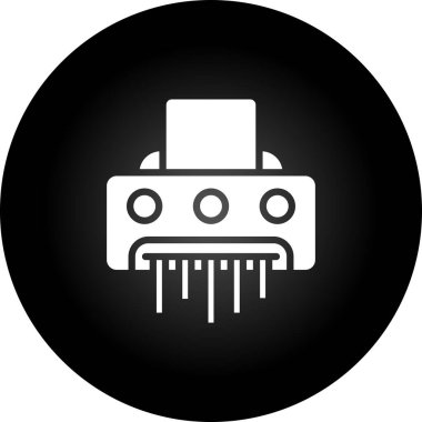 Kağıt öğütücü. Web simgesi basit tasarım              