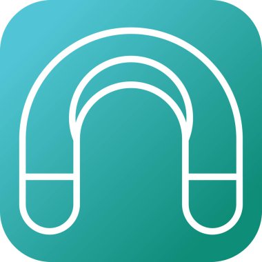 Şişirilebilir Seyahat yastık simgesi, vektör illüstrasyonu