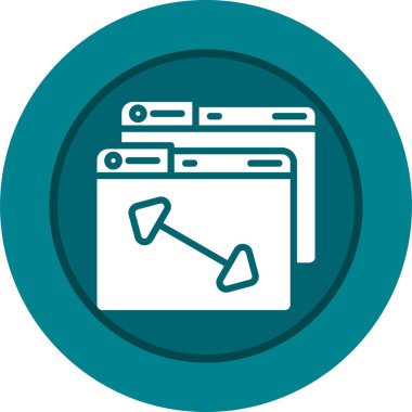 Web simgesini küçült, vektör illüstrasyonu 