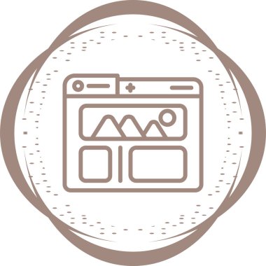 Kullanıcı Arayüzü Web simgesi vektör çizimi