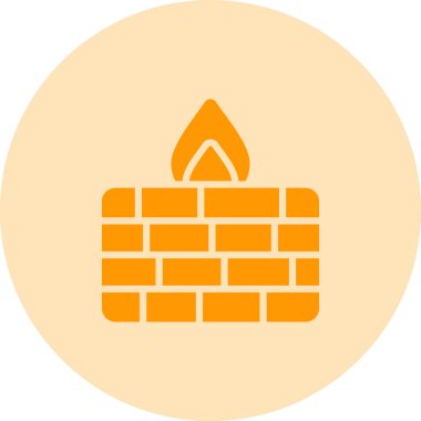 Firewall web simgesinin vektör illüstrasyonu      