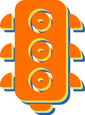 Trafik ışıkları simgesi, vektör çizimi
