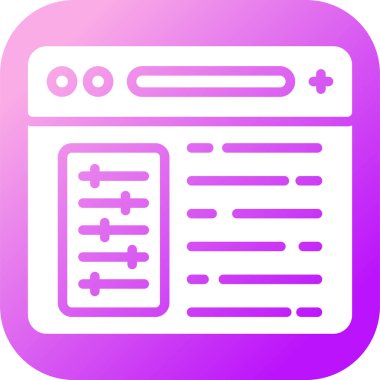 Ayarları satırı simgesi, vektör çizim 