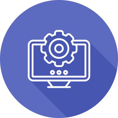 Ayarları satırı simgesi, vektör çizim 