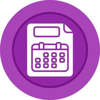 Takvim simgesi, vektör illüstrasyonu basit tasarım