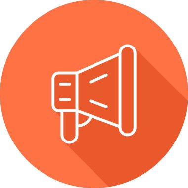 megafon web simgesi, vektör çizim