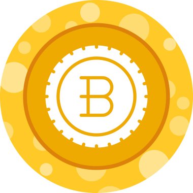 Bitcoin simgesi, vektör illüstrasyonu. Kripto para birimi sembolü 