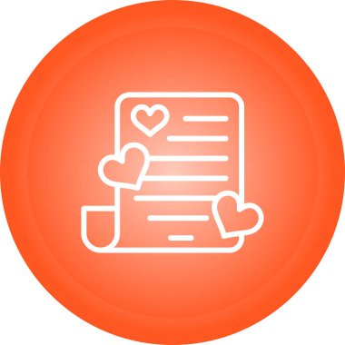 Romantik şiir ikonunun vektör illüstrasyonu