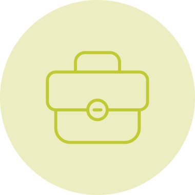 Evrak çantası işareti, portföy düğmesi, çanta veya bavul simgesi. 