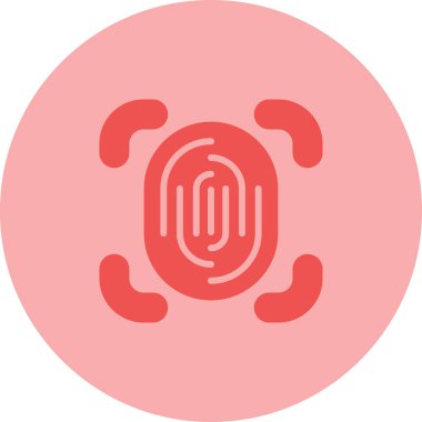 Parmak izi tarayıcısı. Web simgesi basit illüstrasyon