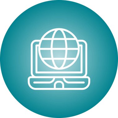 Dünya simgesinin vektör illüstrasyonu 