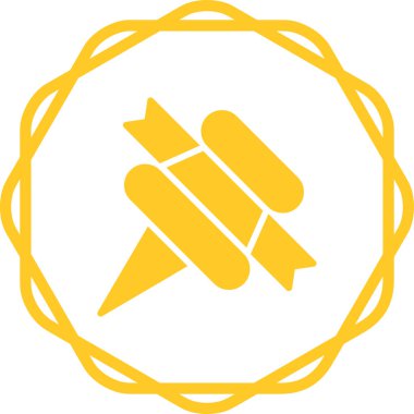 Kurdeleli Pushpin. Web basit illüstrasyonu