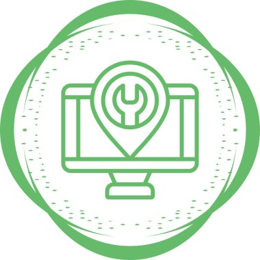 bilgisayar simgesi, vektör illüstrasyonu basit tasarım