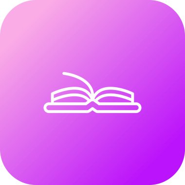 Açık kitap. Web simgesi basit illüstrasyon 