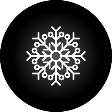 Kar Tanesi simgesi, basit web illüstrasyonu