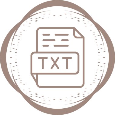 txt dosya biçimi web basit illüstrasyonuName