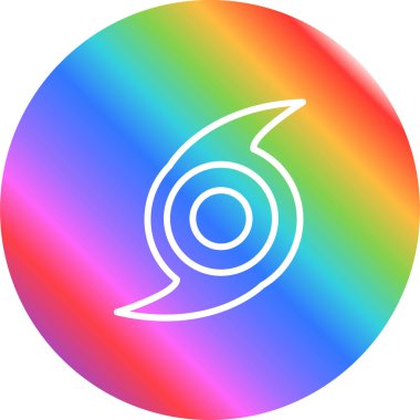 Kasırga. Web simgesi basit tasarım