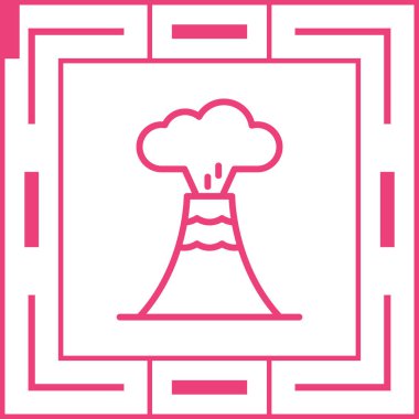 Volkan Web simgesi, vektör illüstrasyonu