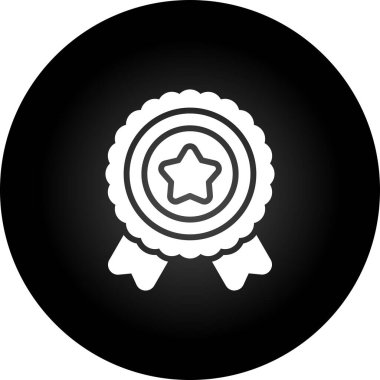 Moda düz biçimli Madalya Simgesi beyaz arkaplanda izole