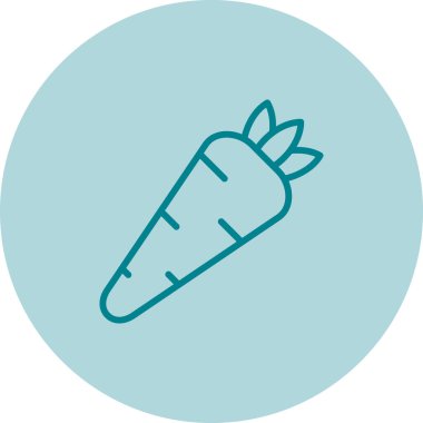 Havuç besin simgesi web illüstrasyonu