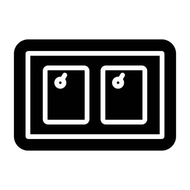 Sancak tablosu web simgesi, basit vektör illüstrasyonu