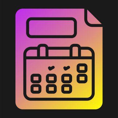 Planlayıcı Web simgesi vektör illüstrasyonu