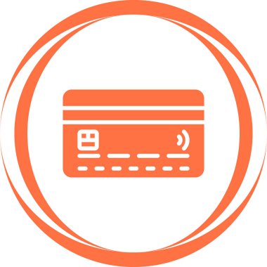 Kredi kartı simgesi, vektör illüstrasyonu basit tasarım