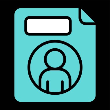 Kişisel Dosya simgesi, vektör illüstrasyonu