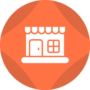 mağaza web simgesi, basit vektör illüstrasyonu