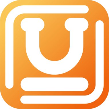 Altı çizili simge düz ve basit set tasarımı