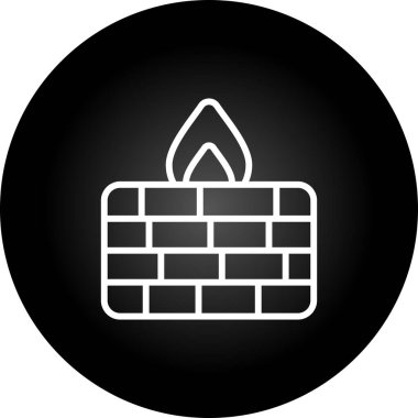 Firewall web simgesinin vektör illüstrasyonu      