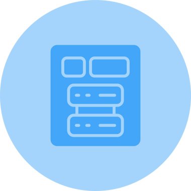 Sunucu. Web simgesi basit illüstrasyon 