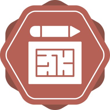 Blueprint web simgesi, basit illüstrasyon