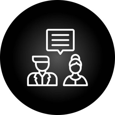 Tartışın. Web simgesi vektör illüstrasyonu